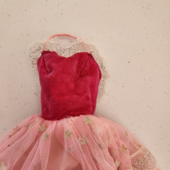 Vintage Barbie Clothes Pink Stars Dream Glow Dress Ski Fun Snowsuit Leotard - Picture 3 of 5